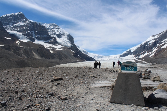 Parks Canada says the Athabasca Glacier, a major source of water to communities and industry in Western North America, has been shrinking for 125 years and "may almost disappear within three generations." Strong scientific evidence points to human activity as the cause of climate change, says the federal agency.